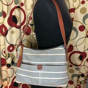 Spartina 449 Tidalholm Dixie Hobo Bag Blue and White